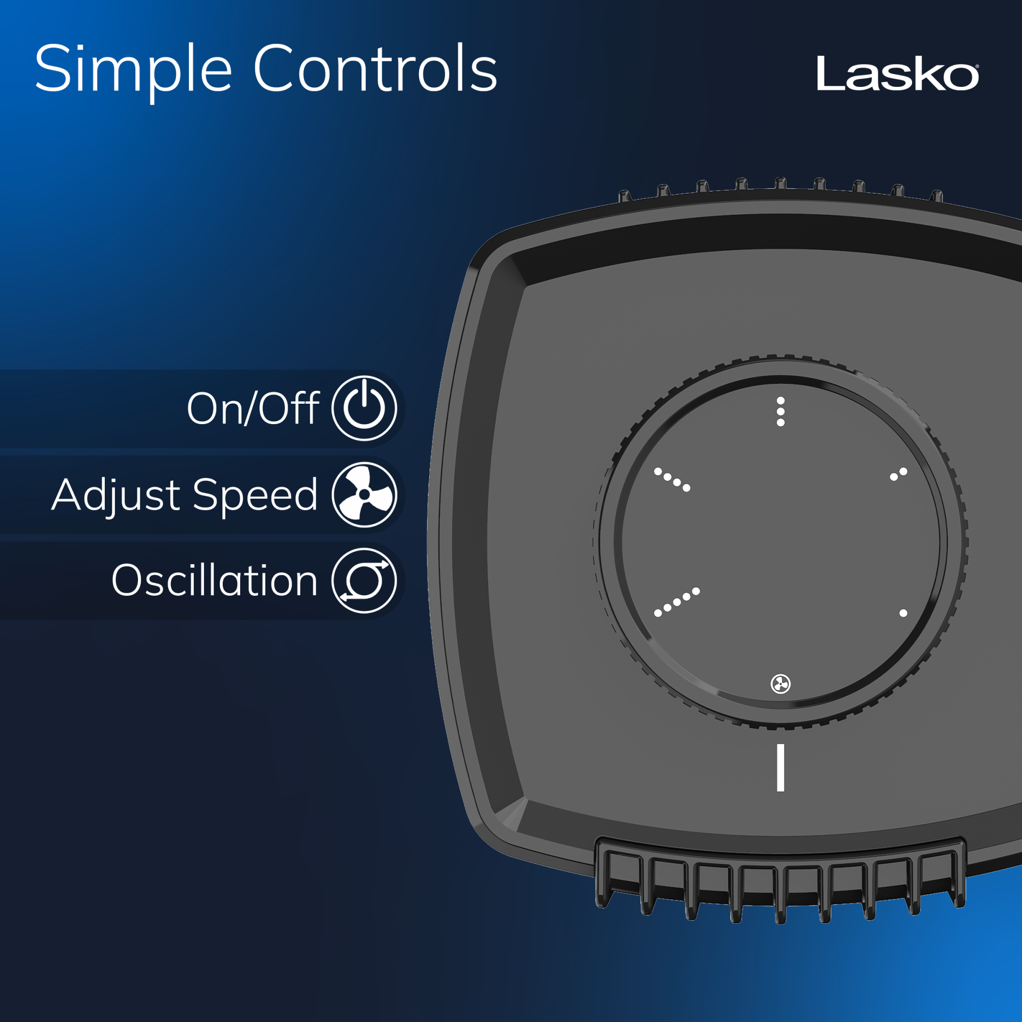 Lasko SlumberBreeze 8 Table Fan with White Noise: Oscillating. 2-Speed. Black - Image 5
