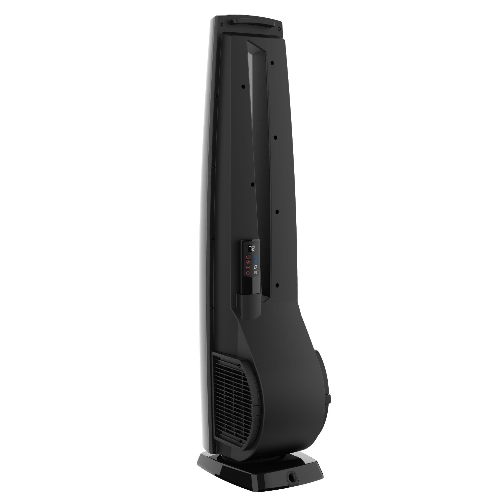 Lasko DUO Comfort 38 DC Tower Fan and Ceramic Space Heater: Oscillating. 3 Heat Settings. 4 Fan Speeds. Remote. Timer. Tip-Over Switch. Black - Image 3