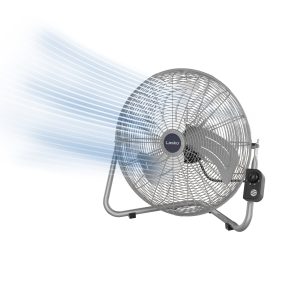 Lasko 20 High Velocity Floor Fan: Wall Mount. 3-Speed. Pivoting. Silver