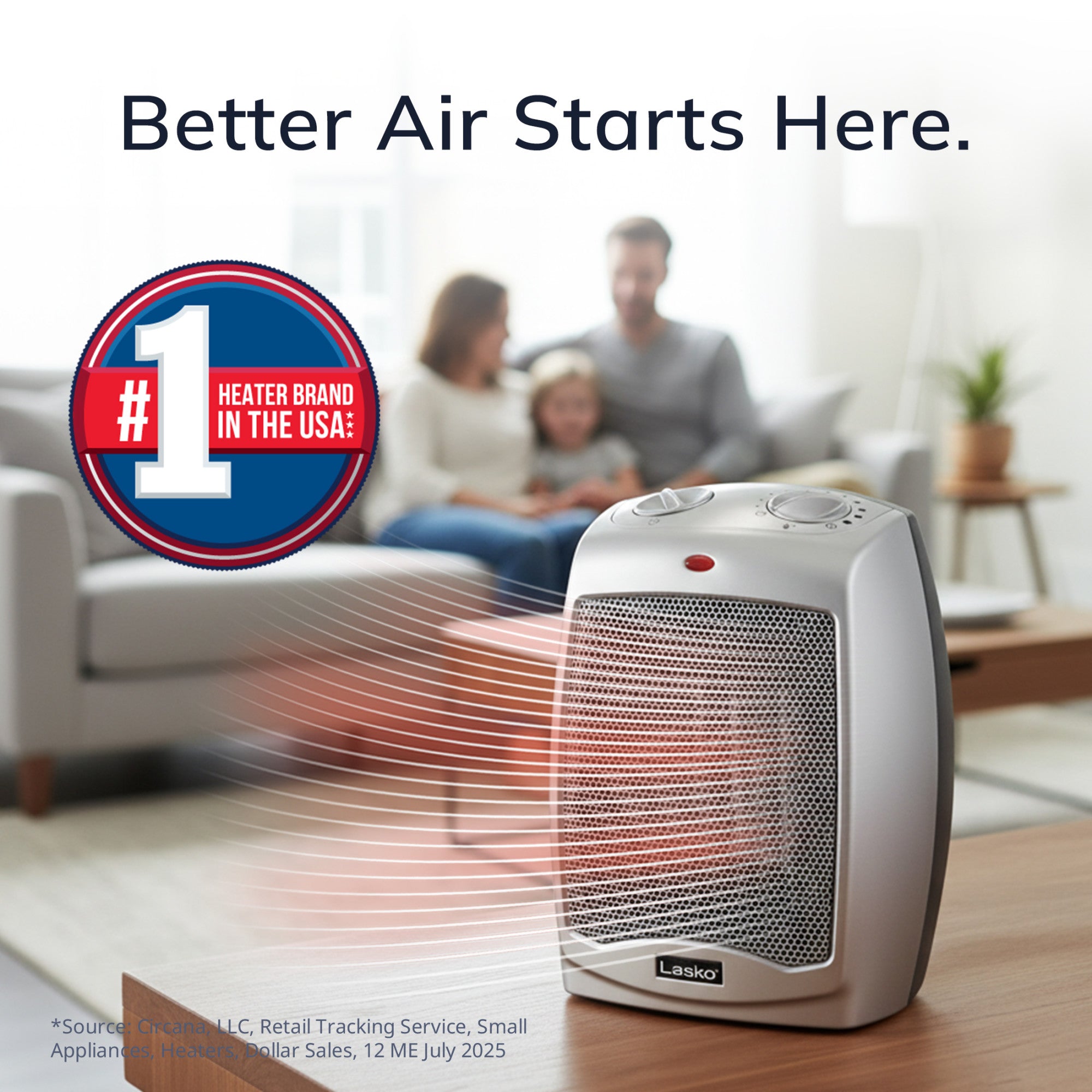Lasko 9 Ceramic Space Heater: Overheat Protection. 2 Heat Settings. Thermostat. Silver - Image 2