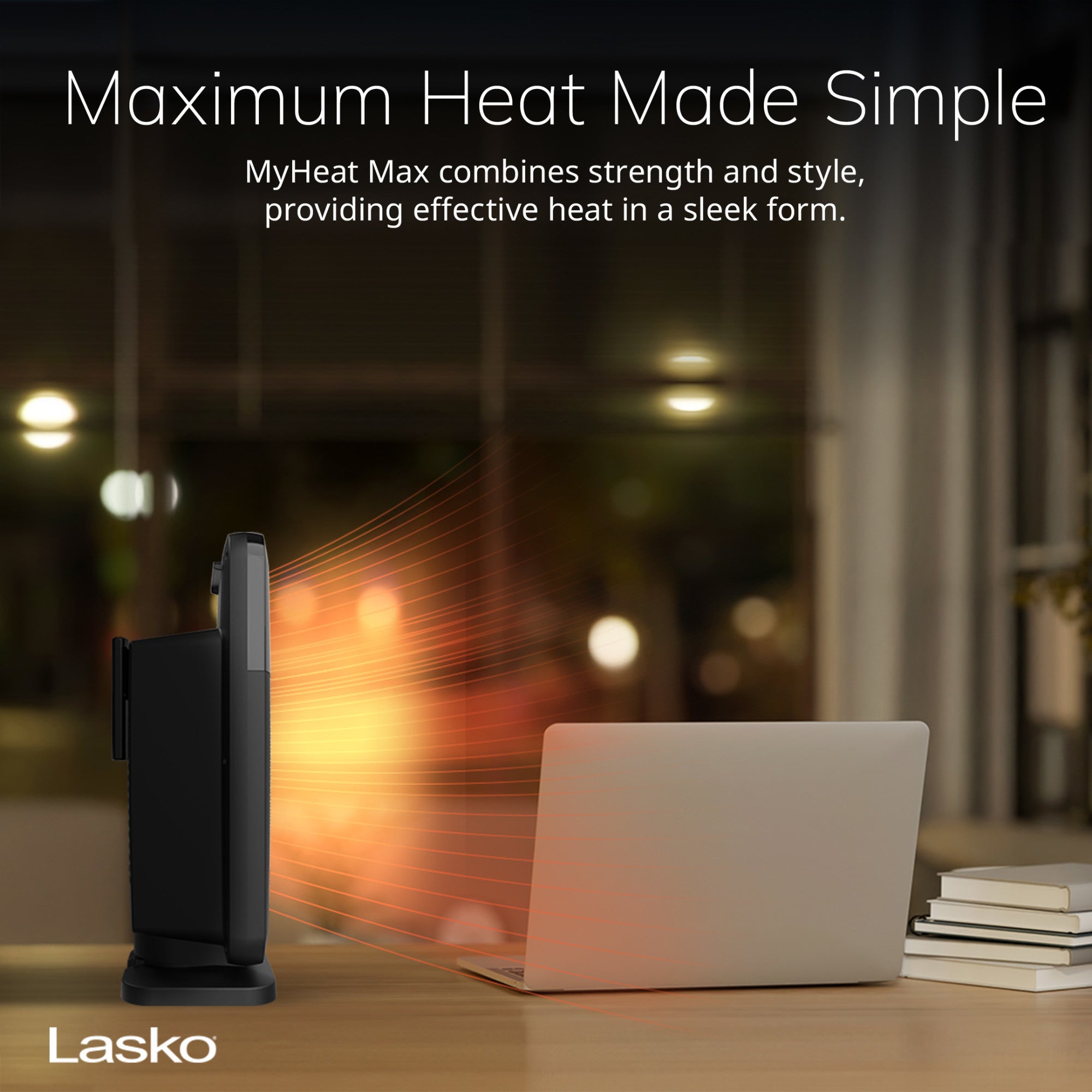 Lasko MyHeat Max 9 Ceramic Space Heater: 2 Heat Settings. Timer. Thermostat. Black - Image 4