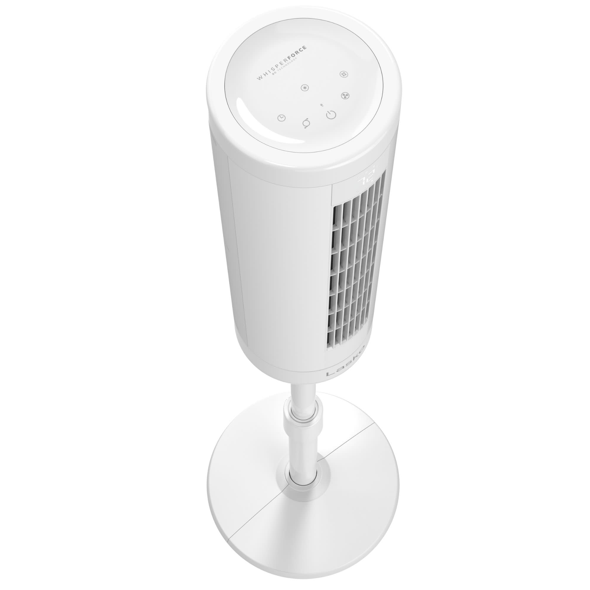 Lasko Rise 54 DC Pedestal Fan: Oscillating. 8-Speed. Remote. Timer. White - Image 13