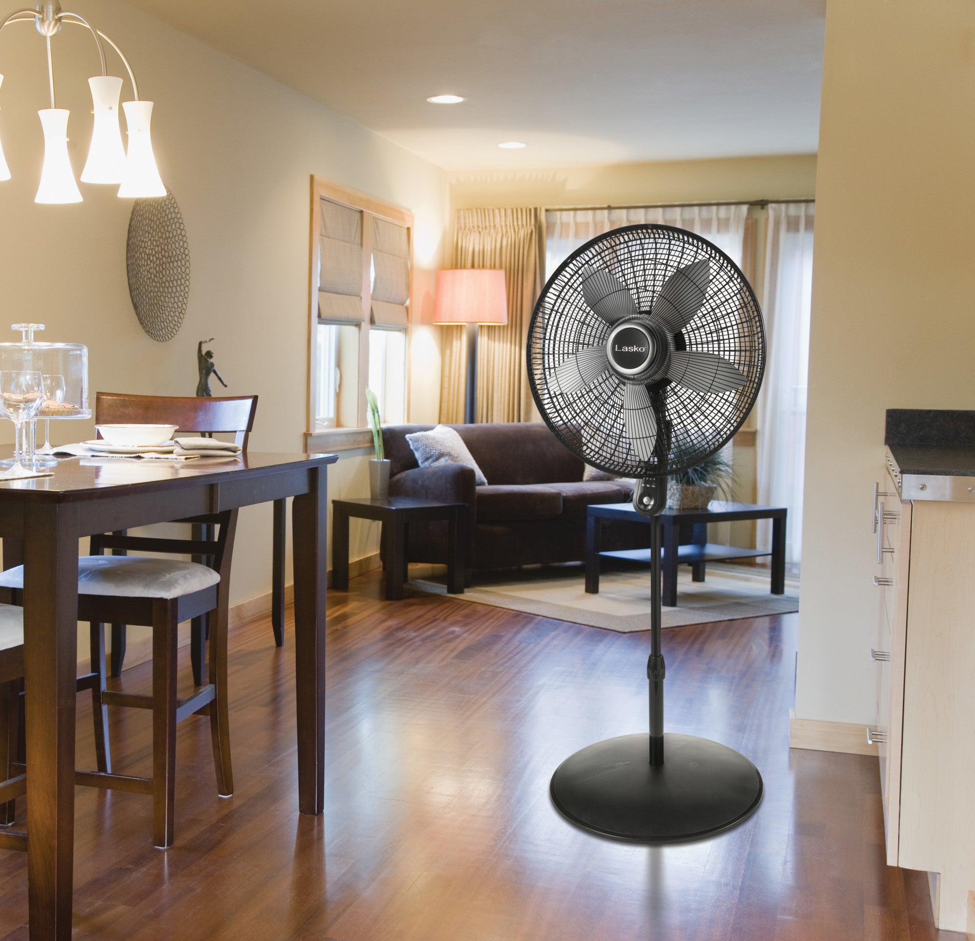 Lasko 20 Pedestal Fan: Oscillating. 4-Speed. Remote. Timer. Black - Image 15