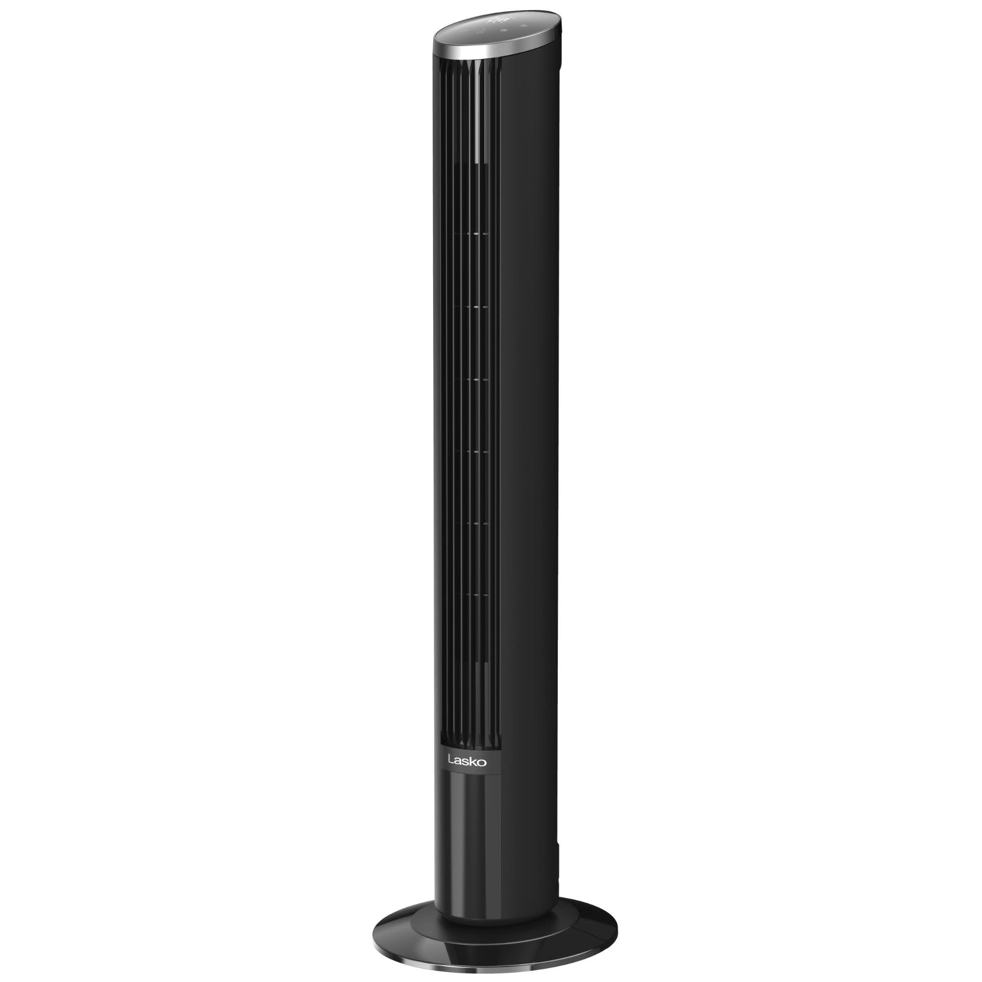 Lasko 42 DC Tower Fan: Oscillating. 12-Speed. Remote. Timer. Black - Image 14
