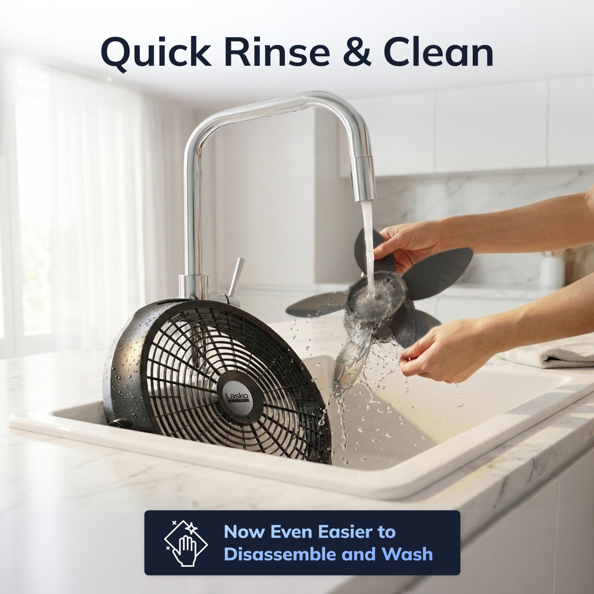 Lasko Wind Machine 20 Air Circulator Fan: 3-Speed. 360° Airflow. Black - Image 8