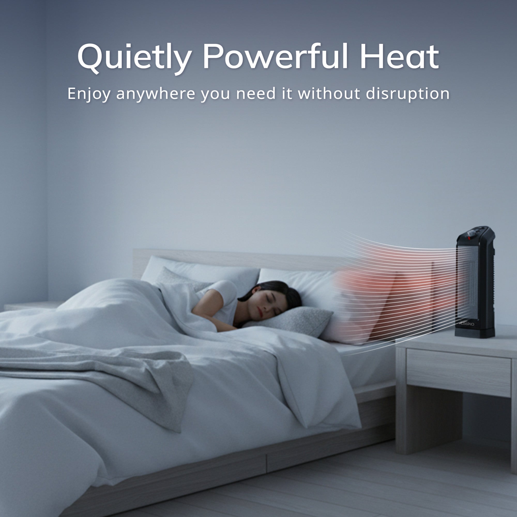 Lasko 16 Ceramic Tower Space Heater: Oscillating. 2 Heat Settings. Thermostat. Black - Image 7