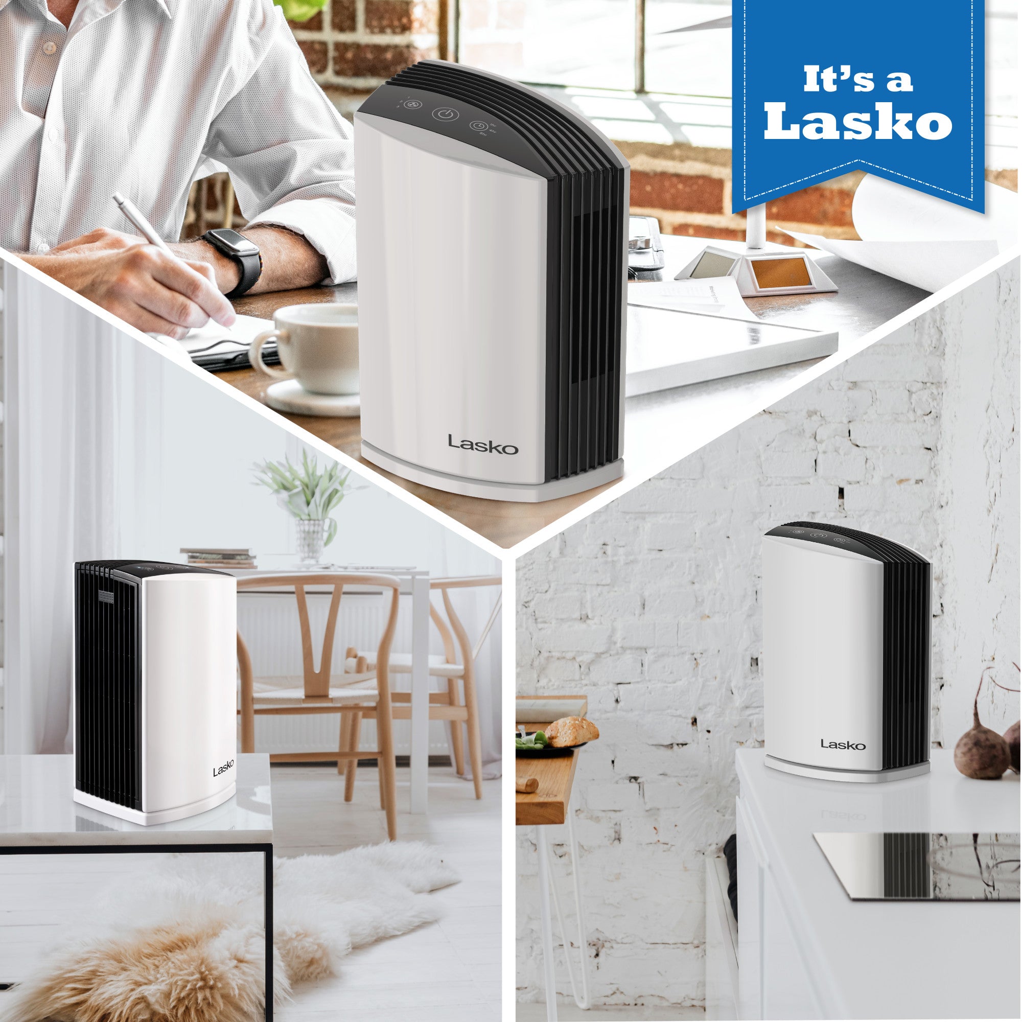 Lasko True HEPA Filter Desktop Air Purifier with Timer. LP200. White - Image 7