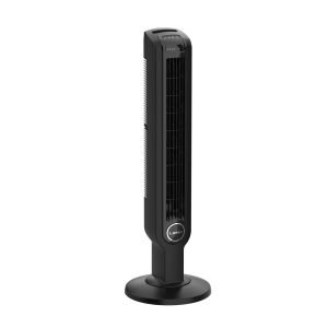 Lasko 36 Tower Fan: Oscillating. 4-Speed. Remote. Timer. Dark Mode. Black