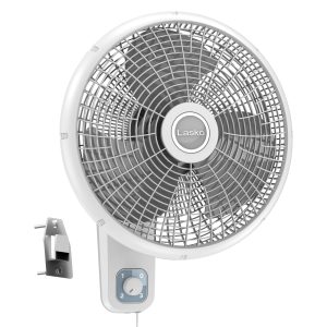 Lasko 16 Wall Mount Fan: Oscillating. 3-Speed. Tilting Head. White