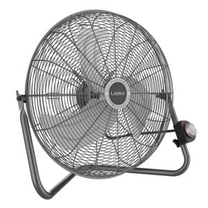 Lasko 20 High Velocity Floor Fan: Wall Mount. 3-Speed. Pivoting. Silver