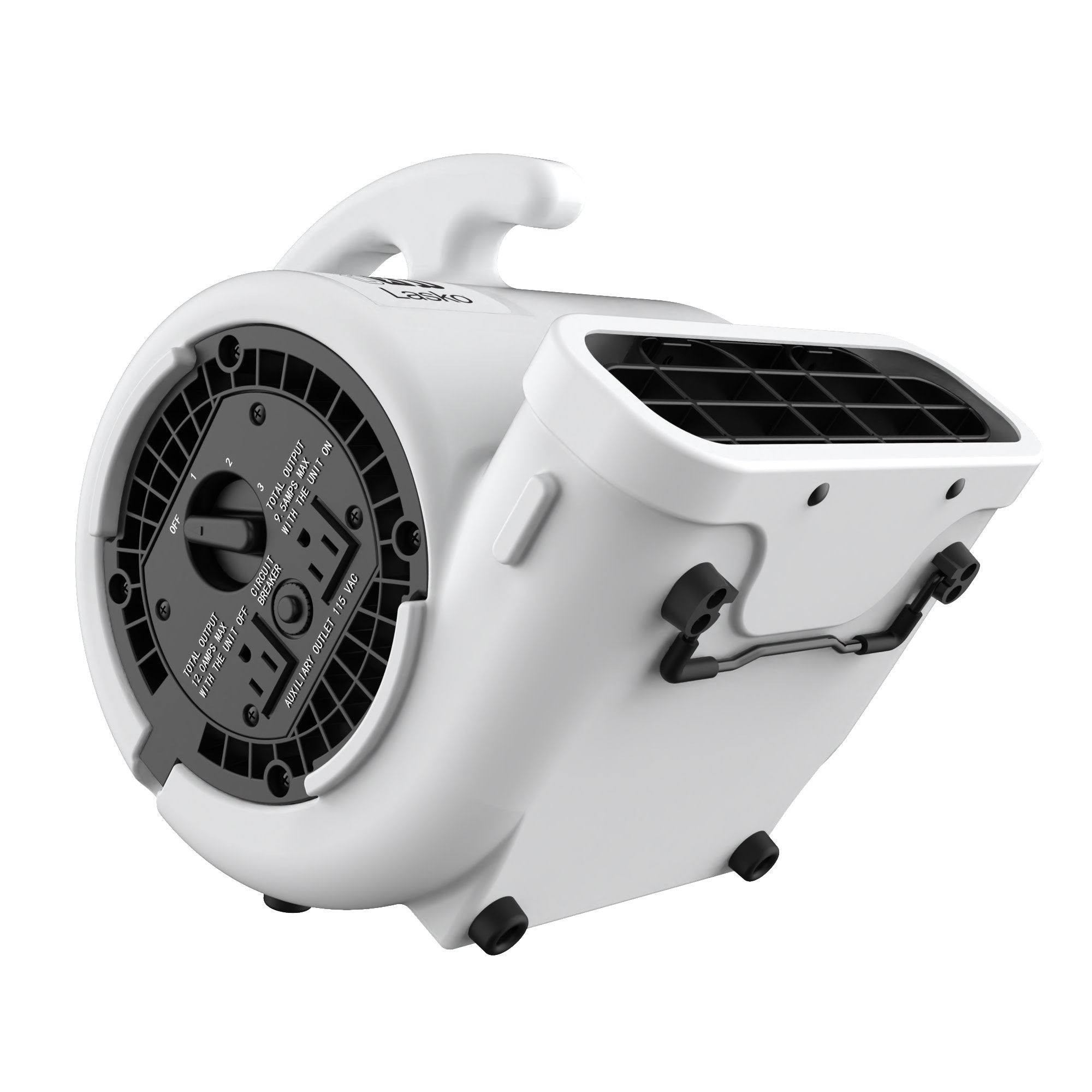 Lasko Super Fan Max 13 Air Mover Blower Fan: 3-Speed. High Velocity. 2 Outlets. White - Image 8
