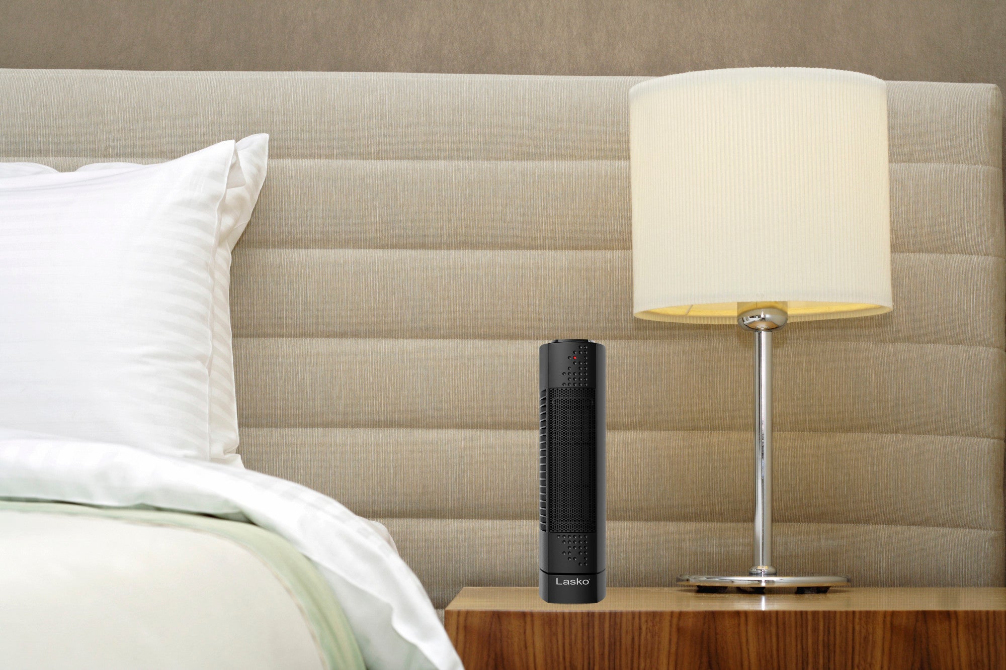 Lasko 14 Ceramic Tower Space Heater: Oscillating. 2 Heat Settings. Thermostat. Black - Image 9