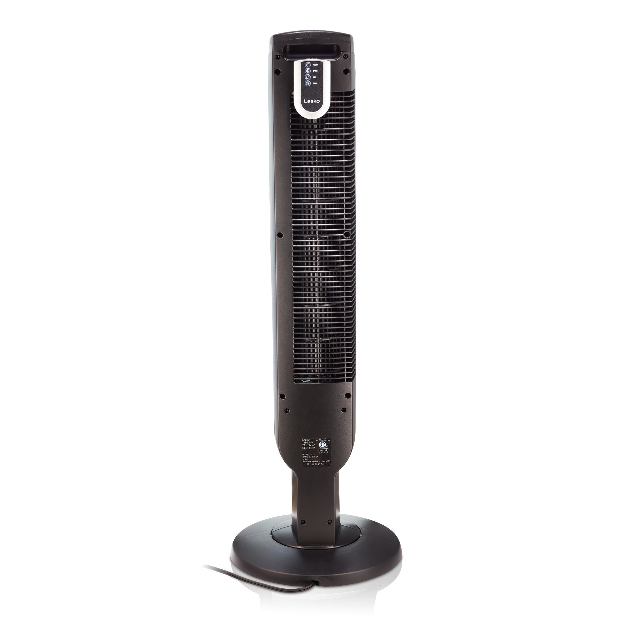 Lasko 36 Tower Fan: Oscillating. 3-Speed. Remote. Timer. Black - Image 8