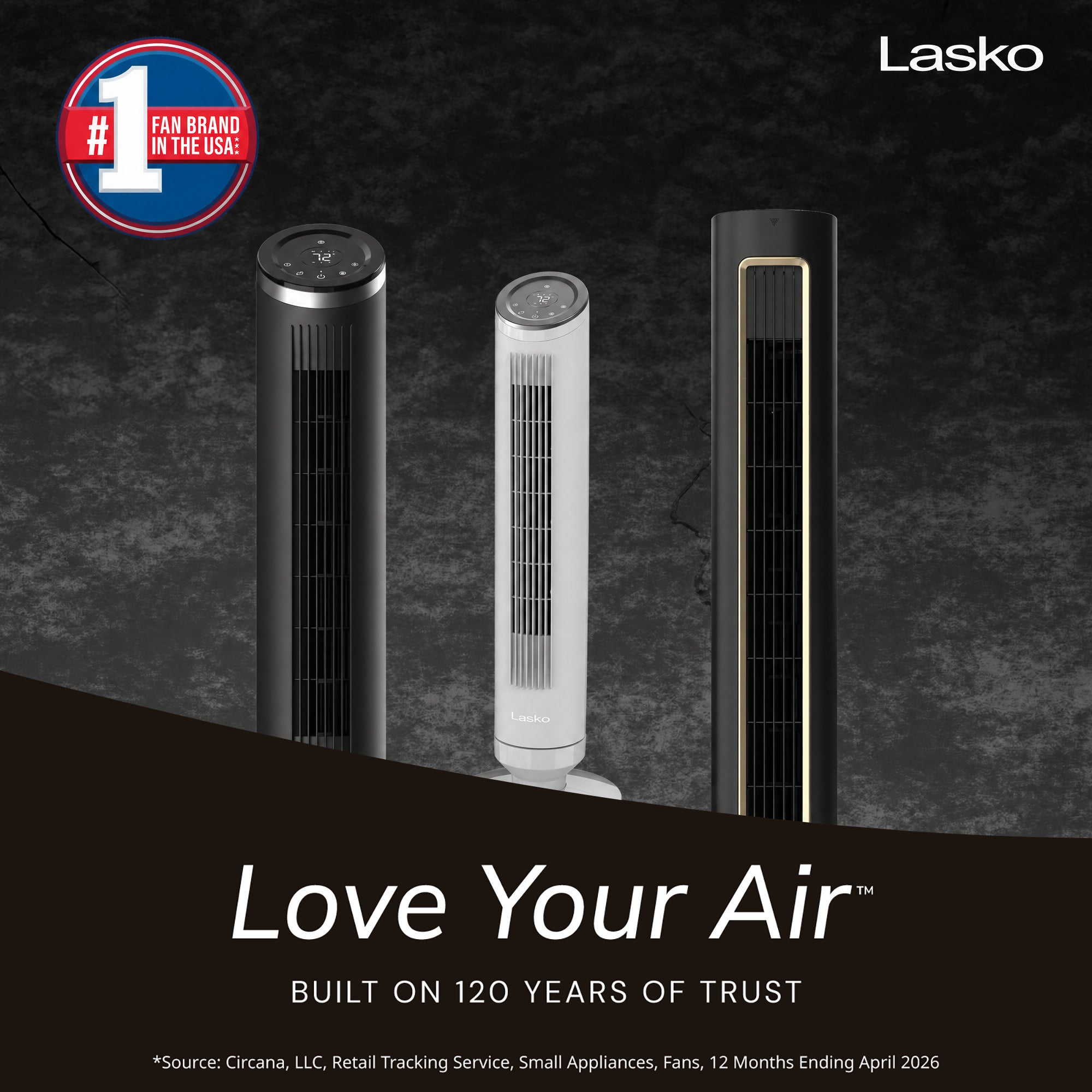 Lasko Ascend 36 Tower Fan: Oscillating. 4-Speed. Remote. Timer. Gray - Image 2