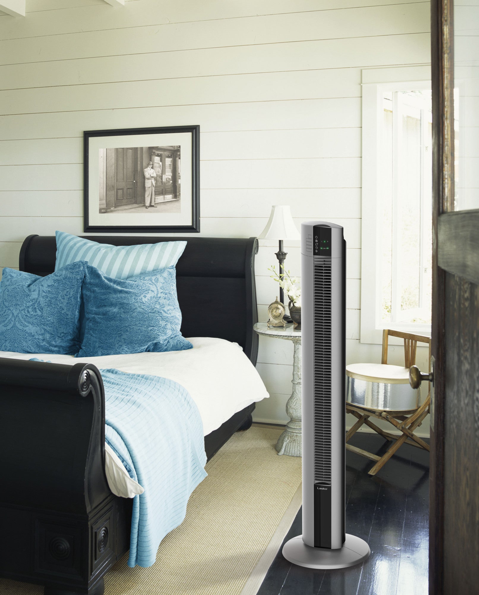 Lasko 48 Tower Fan: Oscillating. 3-Speed. Remote. Timer. Gray - Image 11