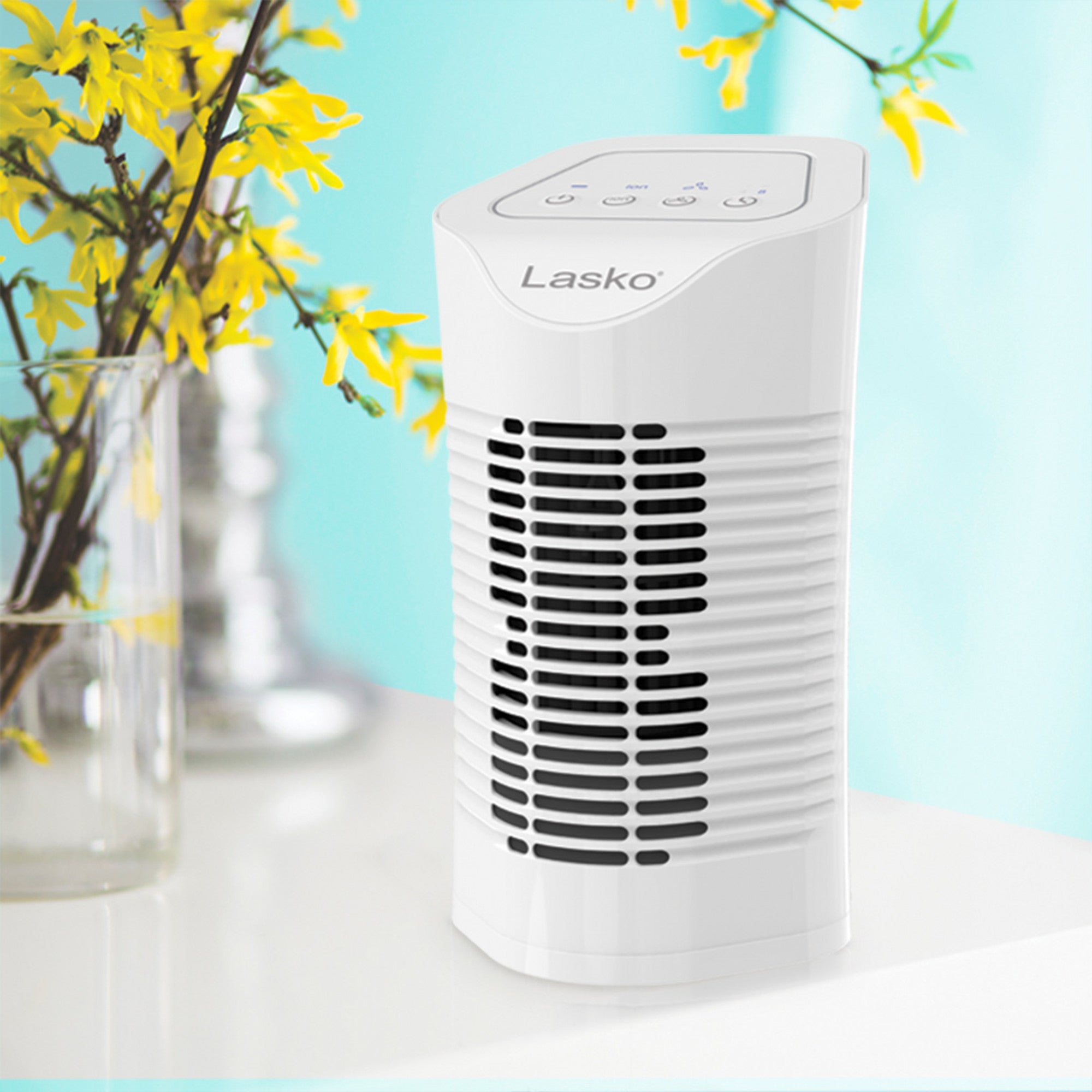 Lasko HF11200 HEPA 11 Table Top Air Purifier (3-speed 3-stage filtration. white) - Image 5