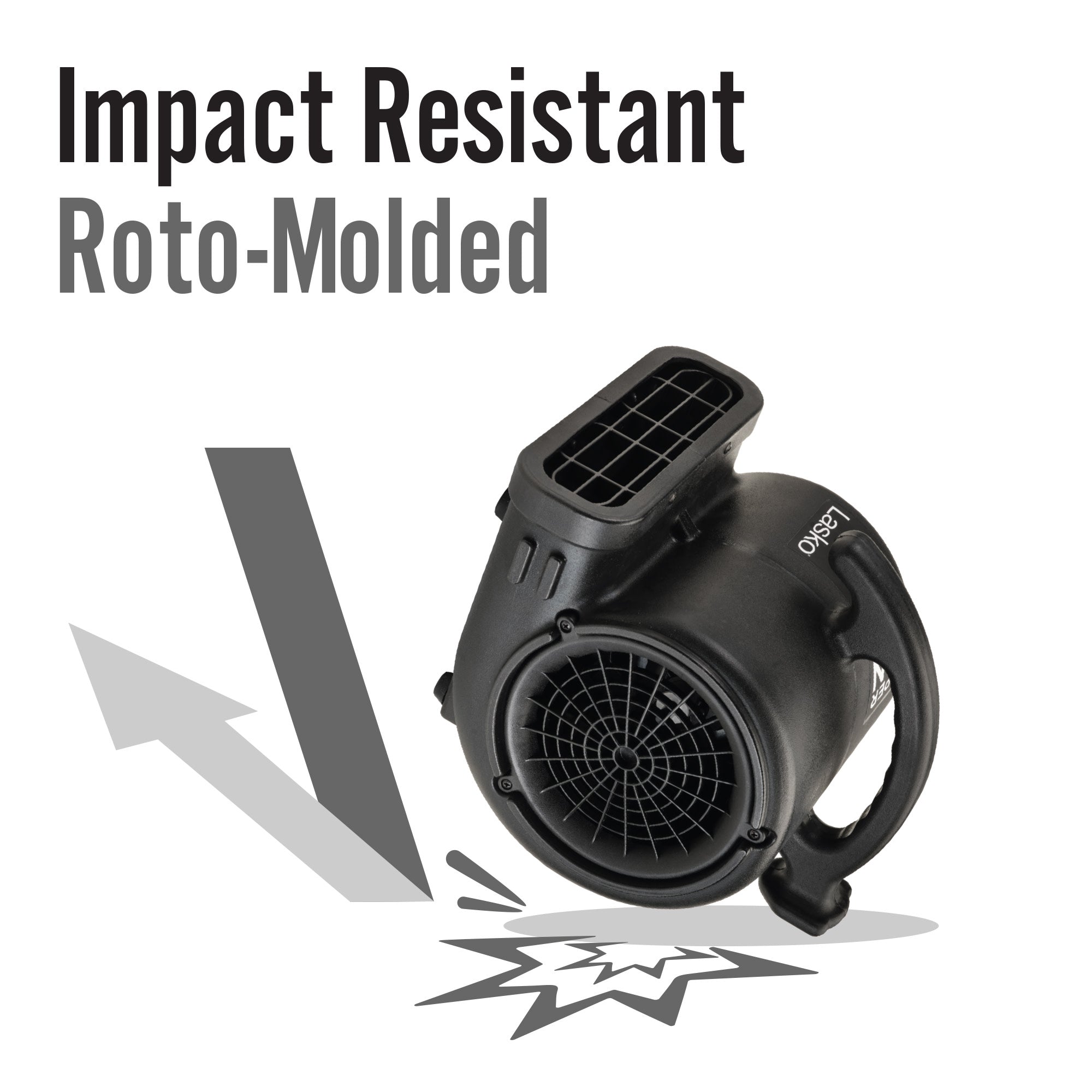 Lasko Super Fan Max 13 Air Mover Blower Fan: 3-Speed. High Velocity. 2 Outlets. Black - Image 6