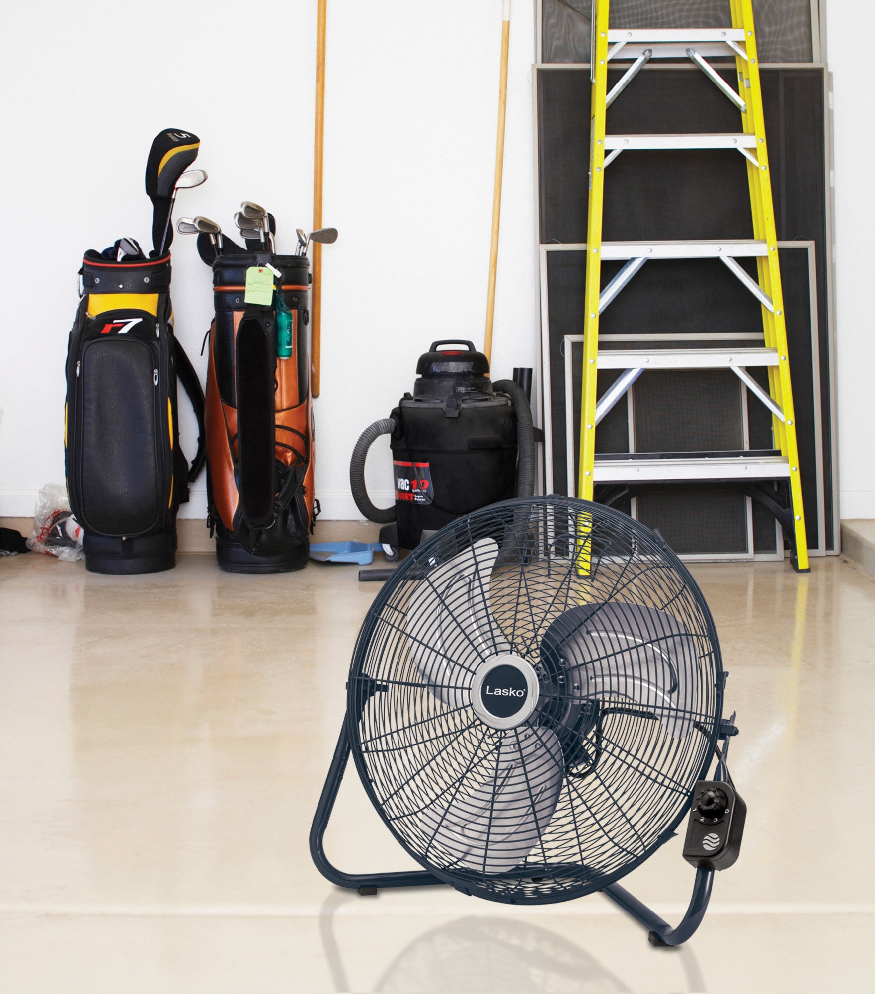 Lasko 20 High Velocity Floor Fan: Wall Mount. 3-Speed. Pivoting. Gray - Image 6