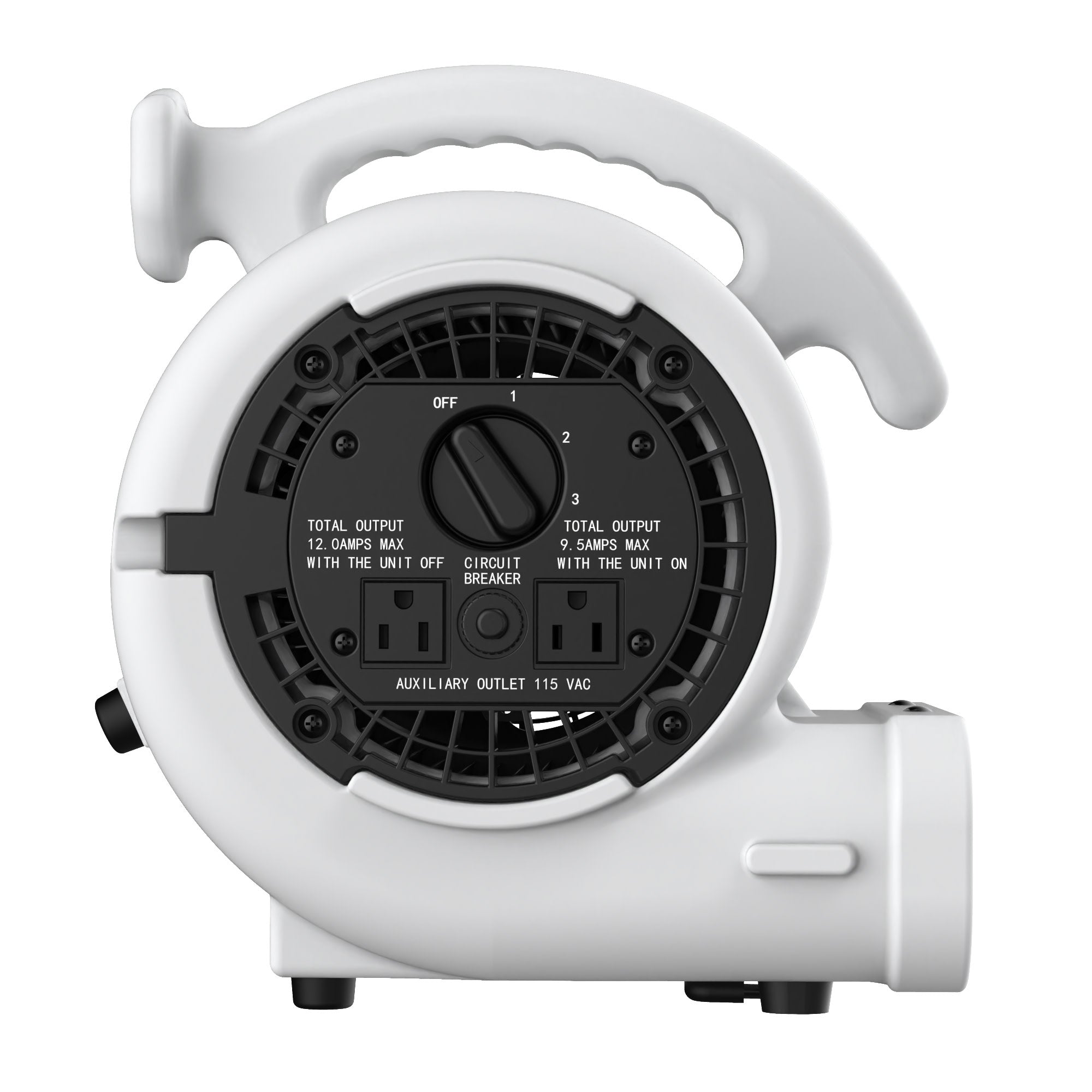 Lasko Super Fan Max 13 Air Mover Blower Fan: 3-Speed. High Velocity. 2 Outlets. White - Image 9