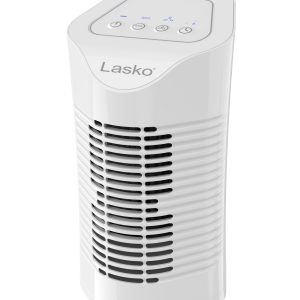Lasko HF11200 HEPA 11 Table Top Air Purifier (3-speed 3-stage filtration. white)