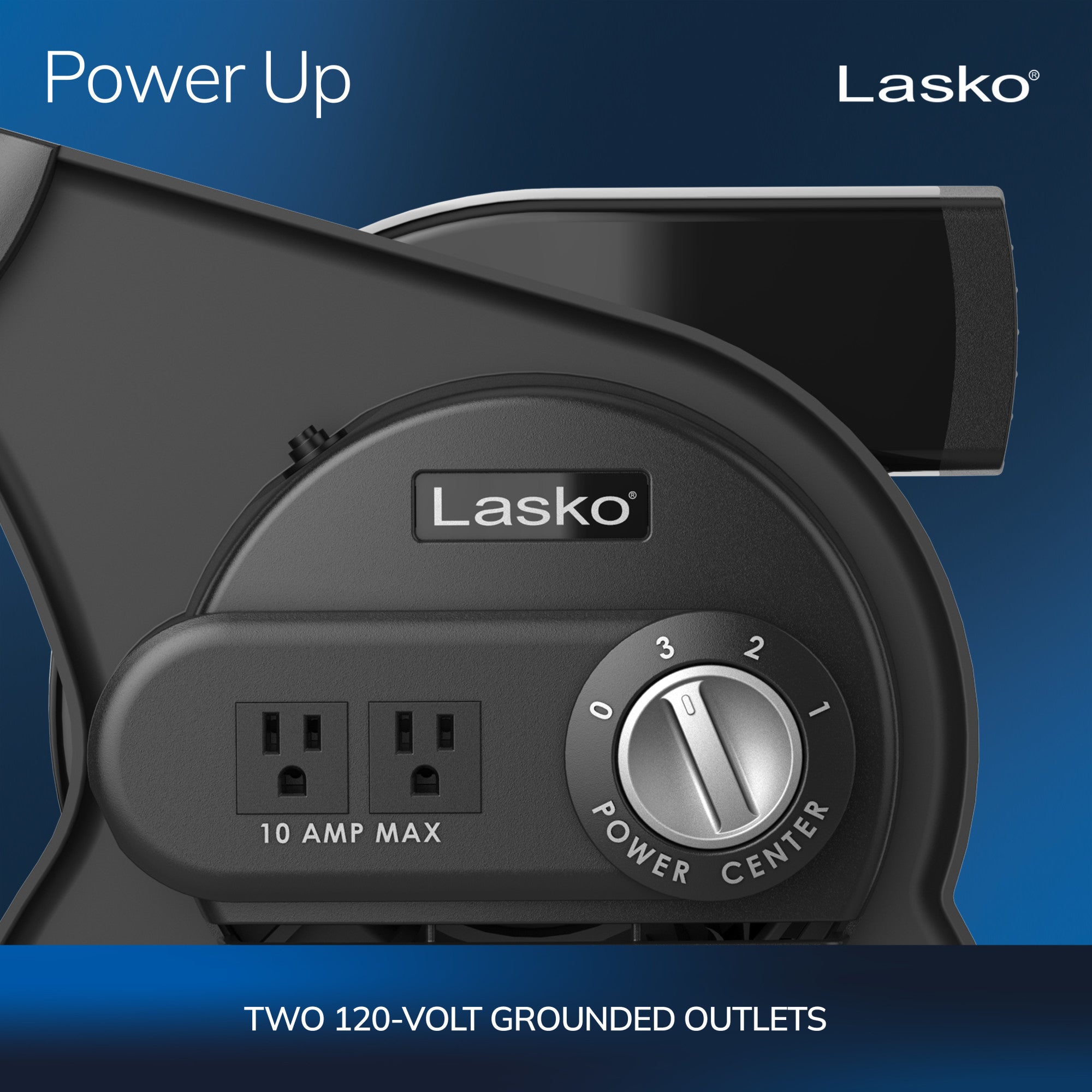 Lasko 12 Air Mover Blower Fan: 3-Speed. High Velocity. 2 Outlets. Pivoting. Black - Image 3